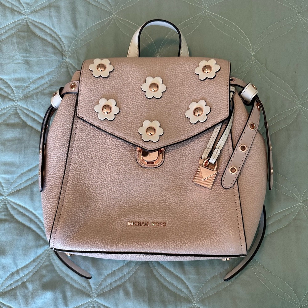 Michael Kors Pink Floral Backpack